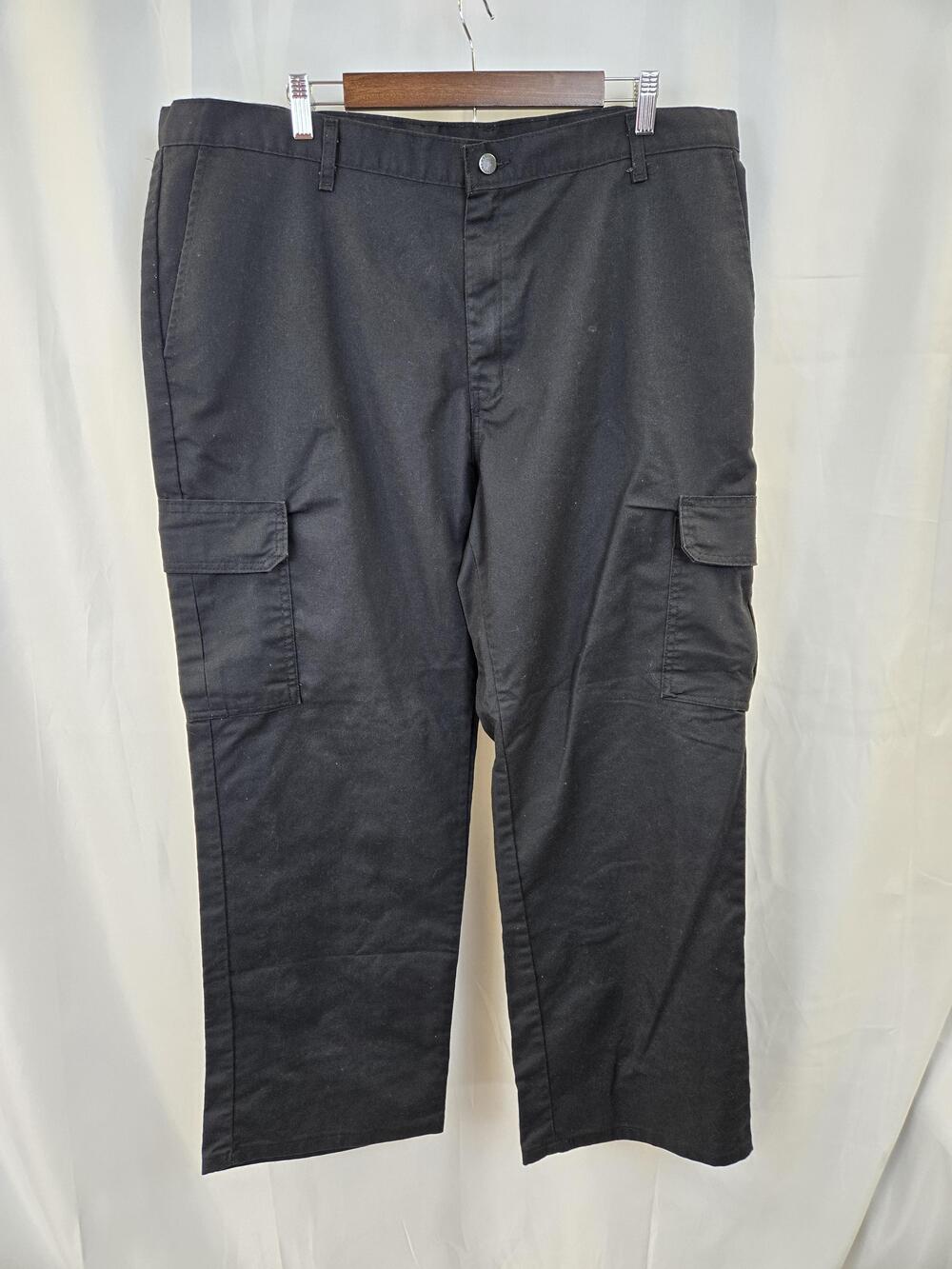 Dickies Cargo Pants Mens 42x30 Black Relaxed Fit Straight Leg Workwear Utility